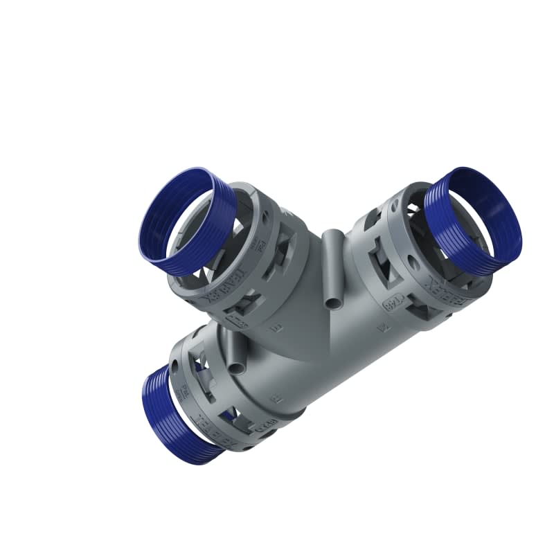 TEAFLEX - RACC. T GRIGIO IP68 48-48-48 8GT484848