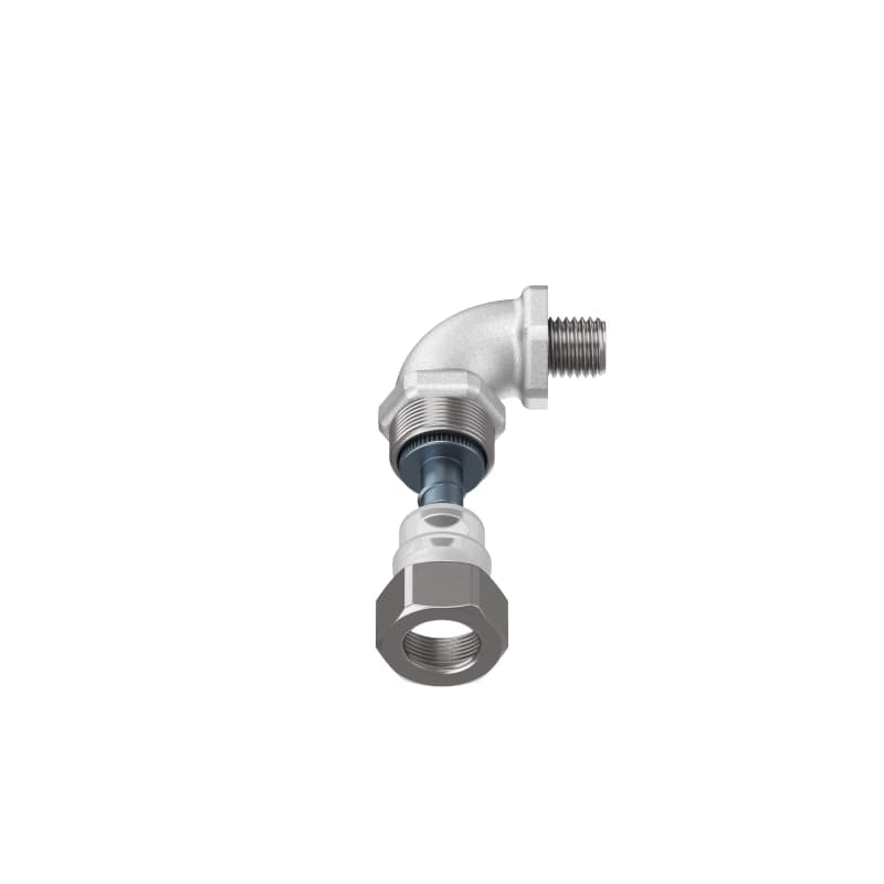 TEAFLEX - Raccordo a 90 in ottone serie CM con continuit metallica IP67 M12x1,5 ISO 9.