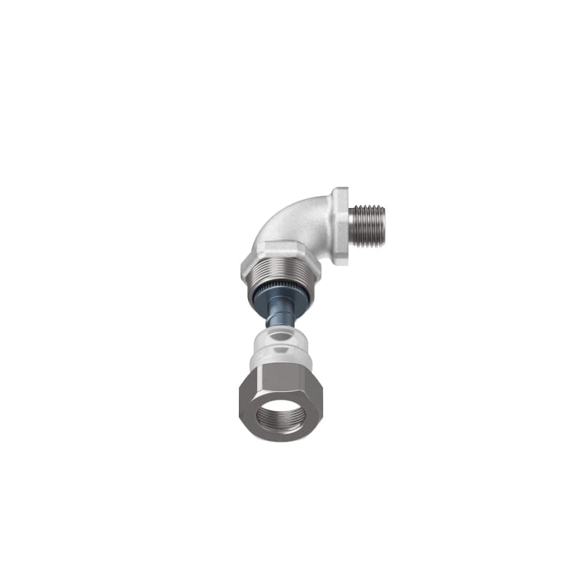 TEAFLEX - Raccordo a 90 in ottone serie CC continuit metallica IP67.