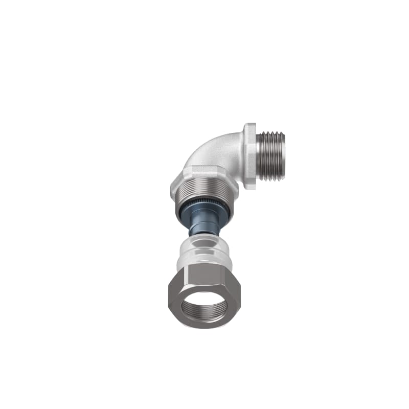TEAFLEX - Raccordo a 90 in ottone serie CC 12.A con continuit metallica IP67.