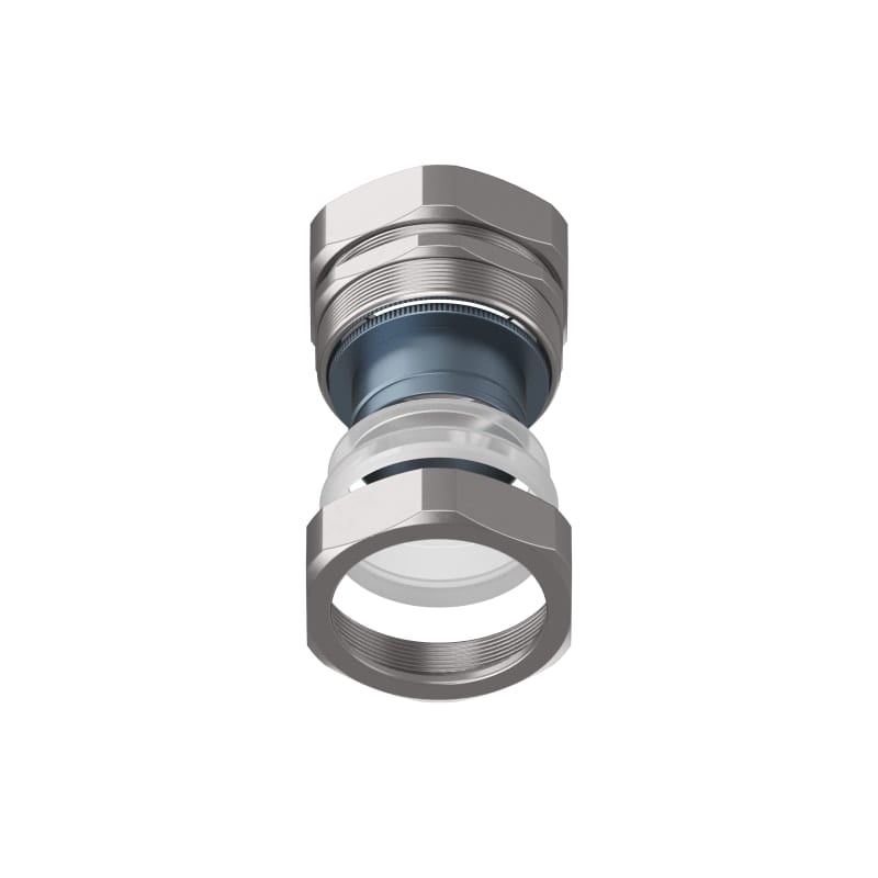 TEAFLEX - Raccordo CM-FR 60.A 60/50 autobloccante ottone nichelato IP67.