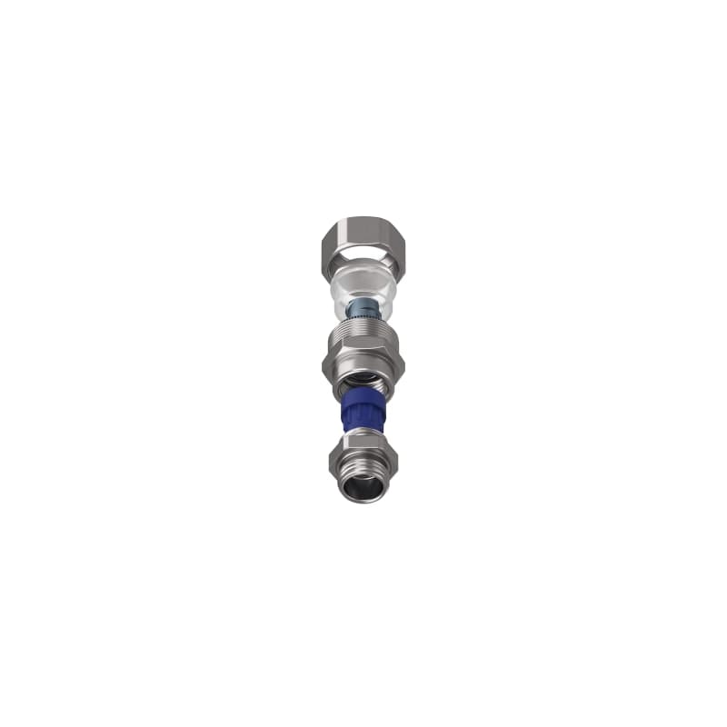 TEAFLEX - Raccordo CMPR10/8 M16x1,5 in ottone nichelato con pressacavo IP67 e continuità metallica.