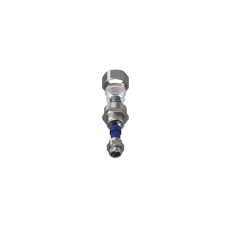 TEAFLEX - Raccordo CMPR 10/6 - 1/4 in ottone nichelato con pressacavo IP67 e continuità metallica.