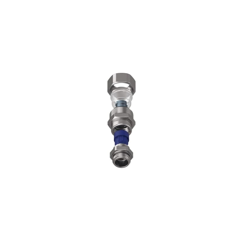 TEAFLEX - Raccordo CMPR 10A/6 - 3/8 in ottone nichelato con pressacavo IP67 e continuità metallica.
