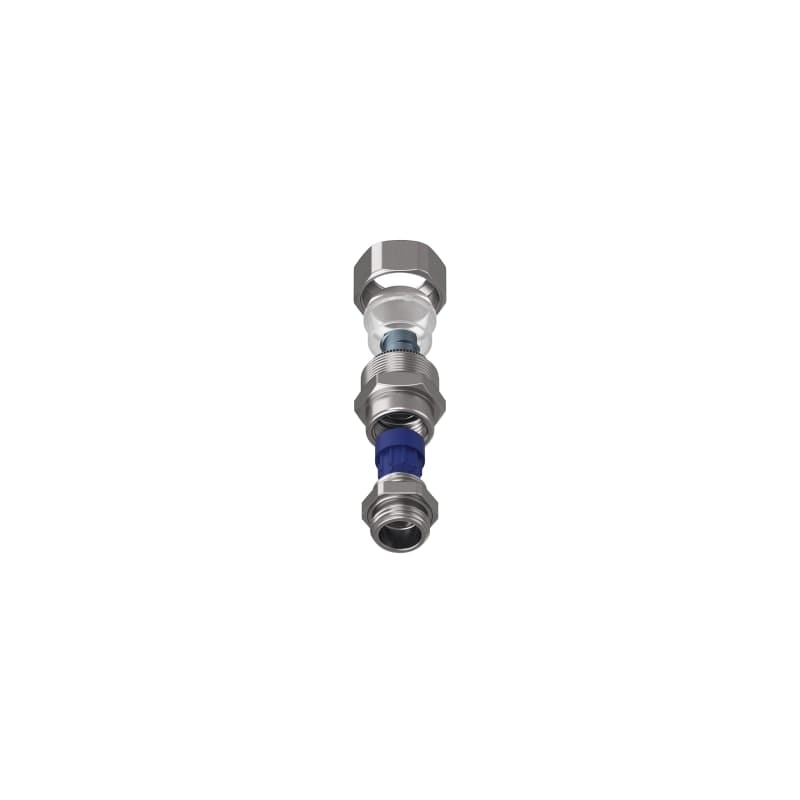 TEAFLEX - Raccordo CMPR 10A/8 in ottone nichelato con pressacavo IP67 e continuità metallica.