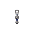 TEAFLEX - Raccordo CMPR 12 / 9,5 - 3/8 in ottone nichelato con pressacavo IP67 e continuità metallica.