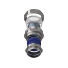 TEAFLEX - Raccordo CMPR 40/32 - 1 1/2 in ottone nichelato con pressacavo IP67 e continuità metallica. CMPRG4032