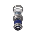 TEAFLEX - Raccordo CMPR 40/32 - 1 1/2 in ottone nichelato con pressacavo IP67 e continuità metallica.