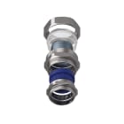 TEAFLEX - Raccordo CMPR 40/36 -1 1/2 in ottone nichelato con pressacavo, continuità metallica e protezione IP67.