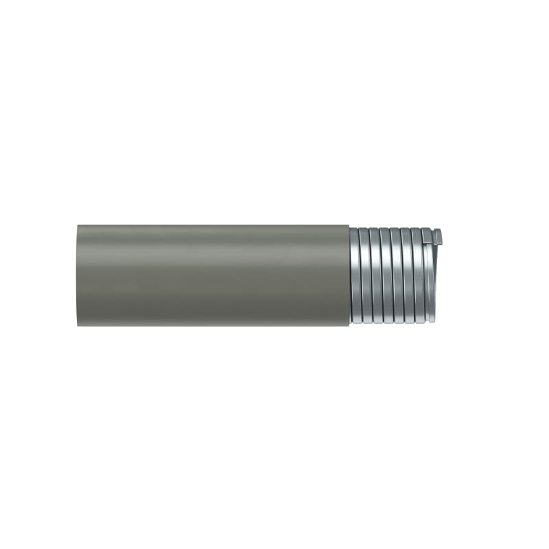 TEAFLEX - Guaina in acciaio zincato con rivestimento esterno in PVC IP67 per tubo DAR 65 grigio.