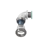 TEAFLEX - Raccordo ISO M25X1,5 in ottone con continuit metallica IP67 ATEX a 90