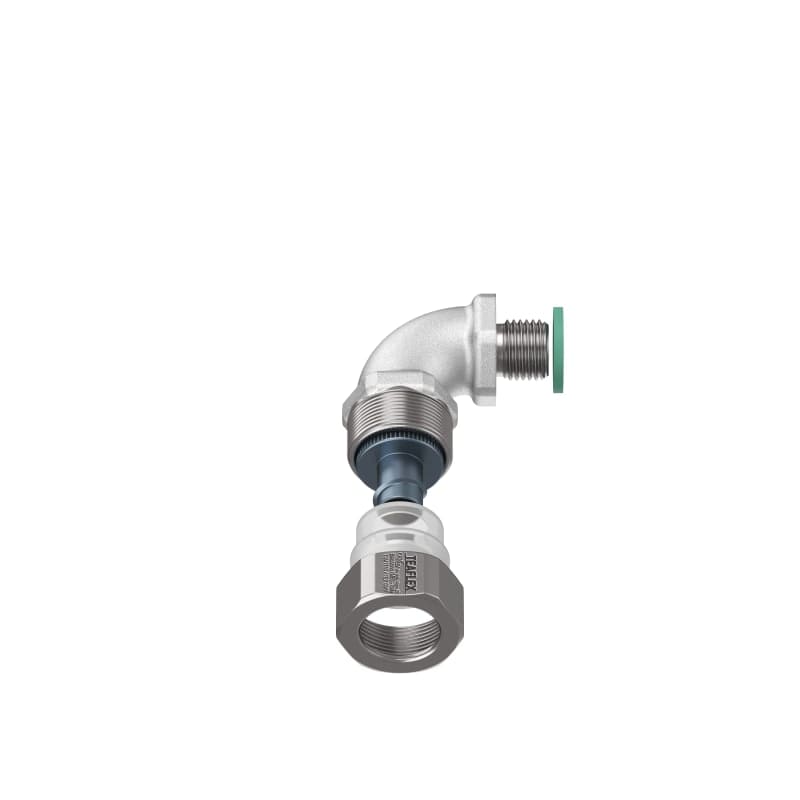 TEAFLEX - Raccordo a 90 in ottone con continuit metallica IP67 ATEX, 10, 1/4''