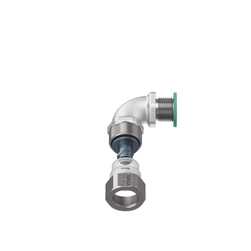 TEAFLEX - Raccordo 10.A 3/8'' e Curva a 90 in ottone continuit metallica IP67 ATEX.