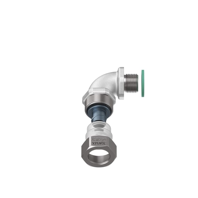 TEAFLEX - Raccordo a 90 in ottone con continuit metallica IP67 ATEX per tubi da 3/8'' EXCMCC. EXCMCCG12