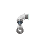 TEAFLEX - Raccordo 12.A 1/2" in ottone con continuità metallica IP67 ATEX e curva a 90° in ottone con continuità metallica IP67 ATEX. EXCMCCG12A