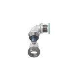 TEAFLEX - Raccordo 12.A 1/2" in ottone con continuità metallica IP67 ATEX e curva a 90° in ottone con continuità metallica IP67 ATEX.