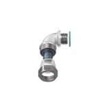 TEAFLEX - Raccordo in ottone EXCMCC 15 1/2'' con curva a 90, continuit metallica IP67 ATEX.