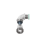 TEAFLEX - Raccordo a 12 mm PG11 in ottone con continuità metallica IP67 ATEX a 90°.