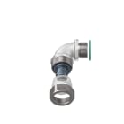 TEAFLEX - Raccordo a 15mm PG16 in ottone con continuità metallica IP67 ATEX a 90°. EXCMCCP15PG16