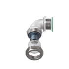 TEAFLEX - Raccordo a 90 in ottone con continuit metallica IP67 ATEX PG21.