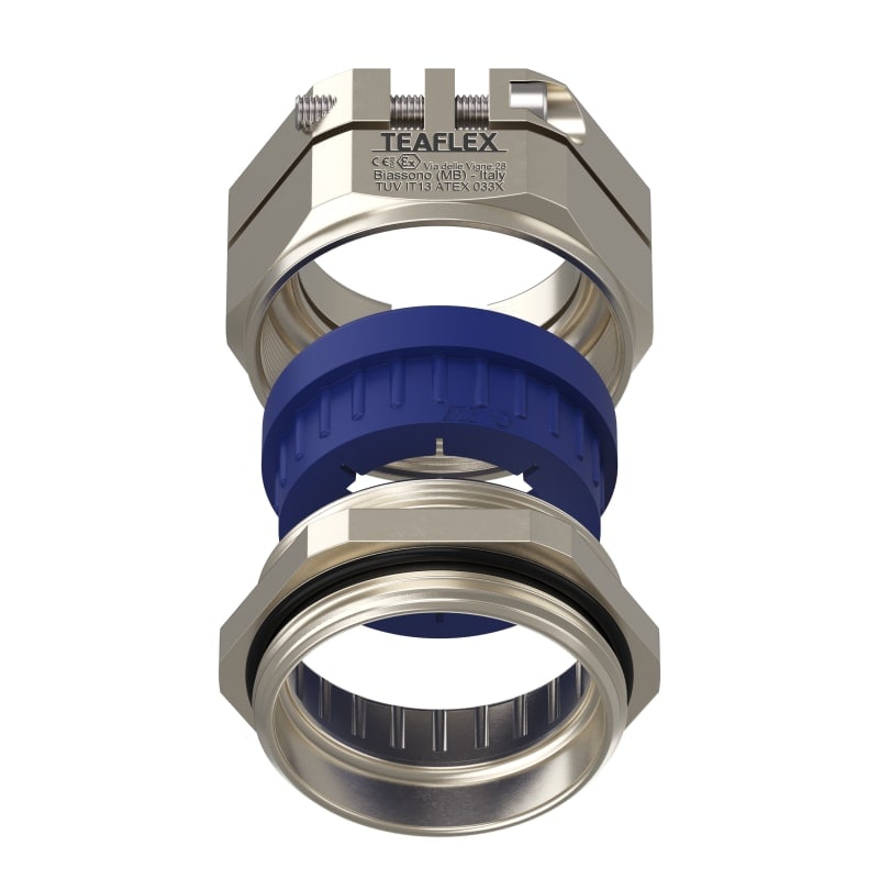 TEAFLEX - Pressacavo antitorsione 39-44 2'' in ottone nichelato IP68 (ATEX)EXPRAT.