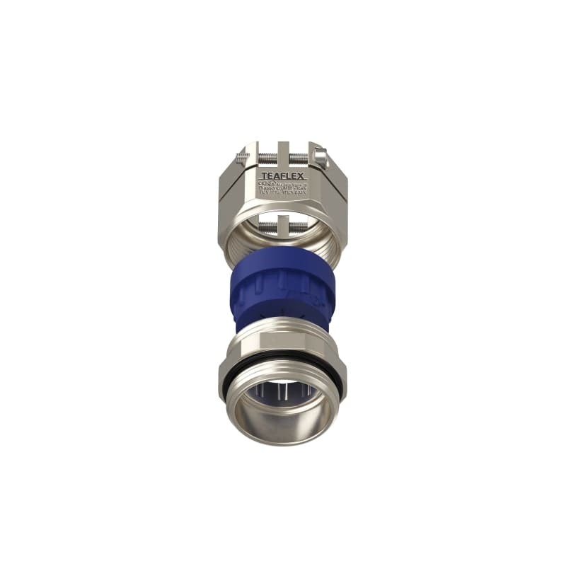 TEAFLEX - Pressacavo anti torsione in ottone nichelato IP68 (ATEX) da 11,5-15,5 mm PG21.