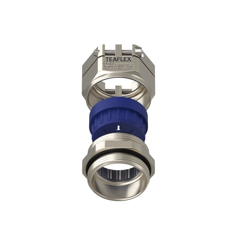 TEAFLEX - Pressacavo anti torsione in ottone nichelato IP68 (ATEX) PG29 - 25. EXPRAT2925