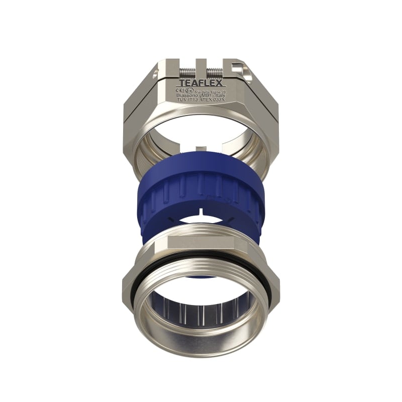 TEAFLEX - Pressacavo anti torsione in ottone nichelato IP68 (ATEX)EXPRAT PG36