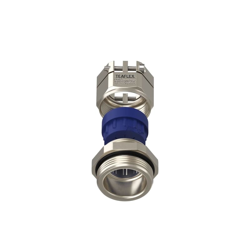 TEAFLEX - Pressacavo anti torsione in ottone nichelato IP68 (ATEX) ISO32 da 11,5 a 15,5 mm.