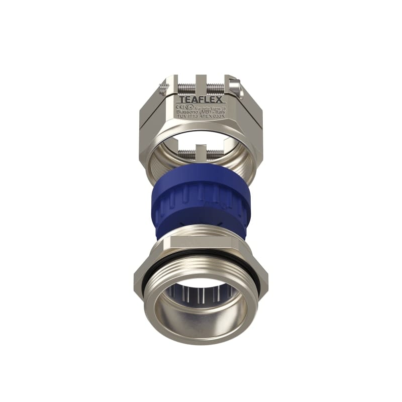 TEAFLEX - Pressacavo anti torsione in ottone nichelato IP68 (ATEX) ISO40 - 20,5 PRES.ANTITORS.17