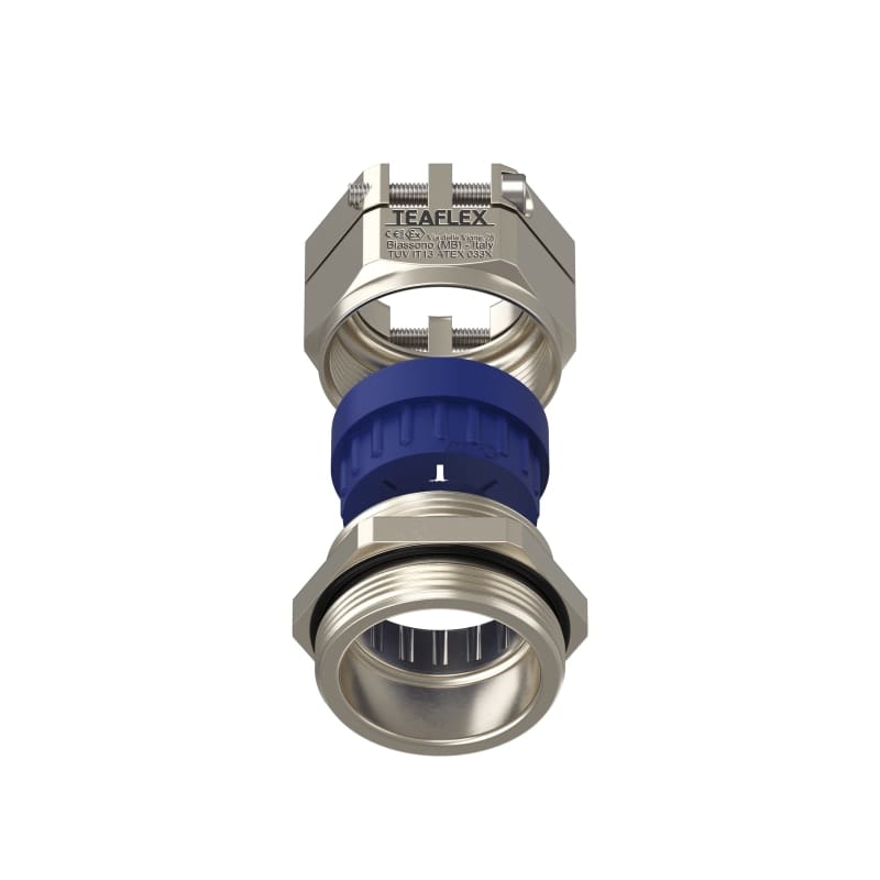 TEAFLEX - Pressacavo anti torsione in ottone nichelato IP68 (ATEX) ISO40 20-25