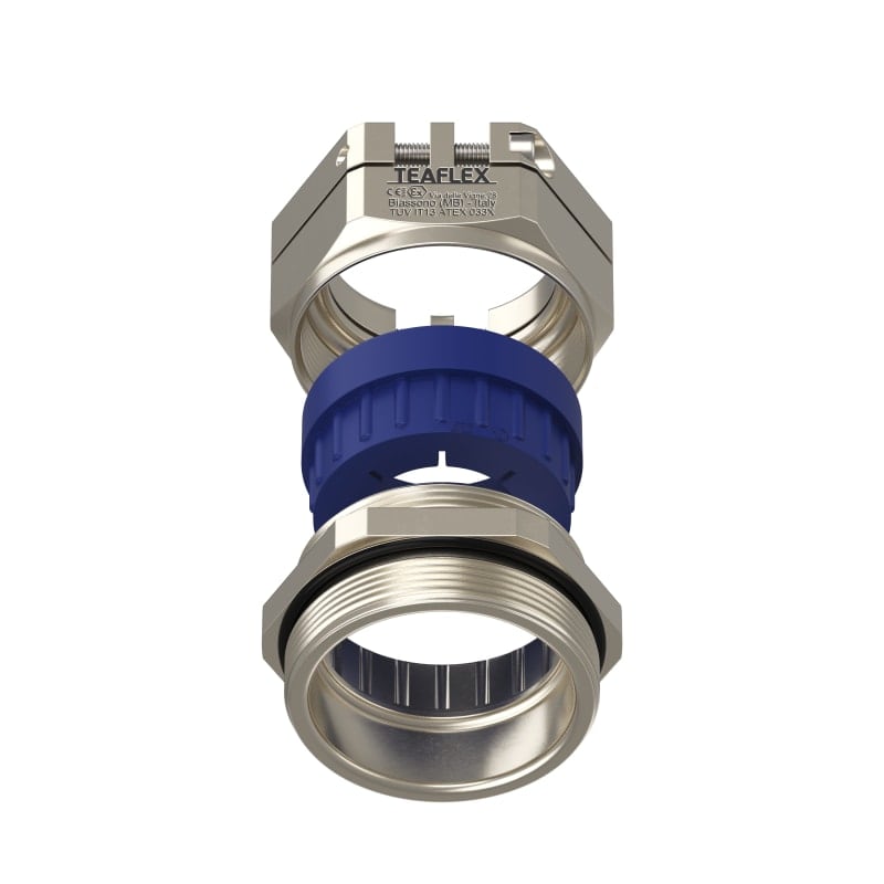 TEAFLEX - Pressacavo anti torsione in ottone nichelato IP68 (ATEX) ISO50.