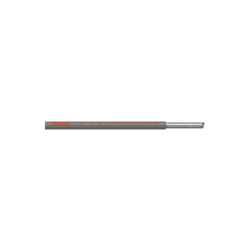 TEAFLEX - Guaina in acciaio zincato ricoperta in PVC IP67 per tubo L 9 grigio.