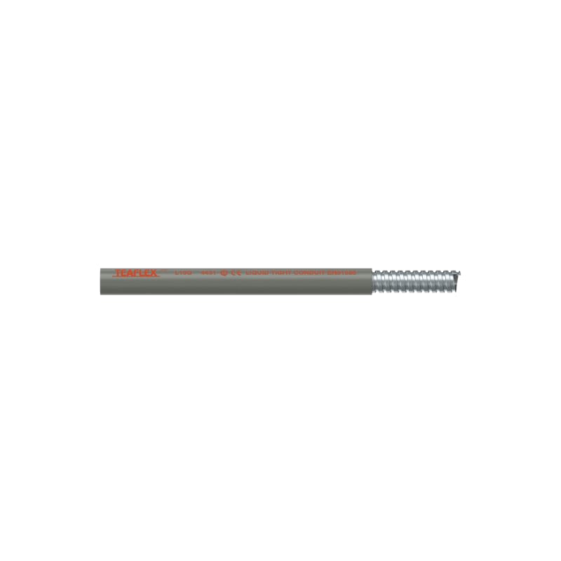 TEAFLEX - Guaina in acciaio zincato ricoperta in PVC IP67 per tubo L13 grigio.