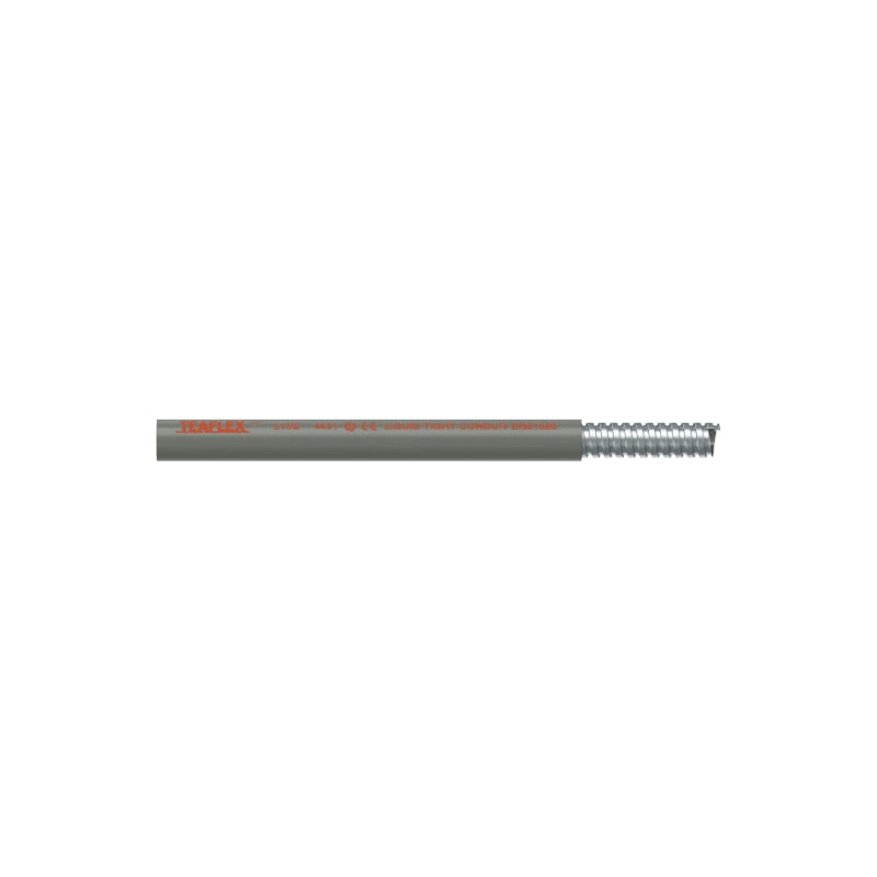 TEAFLEX - Guaina in acciaio zincato ricoperta in PVC IP67 per tubo L13 grigio.