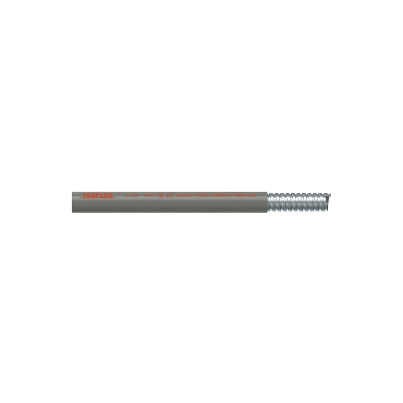 TEAFLEX - Guaina in acciaio zincato ricoperta in PVC IP67 per tubo L 15 grigio.
