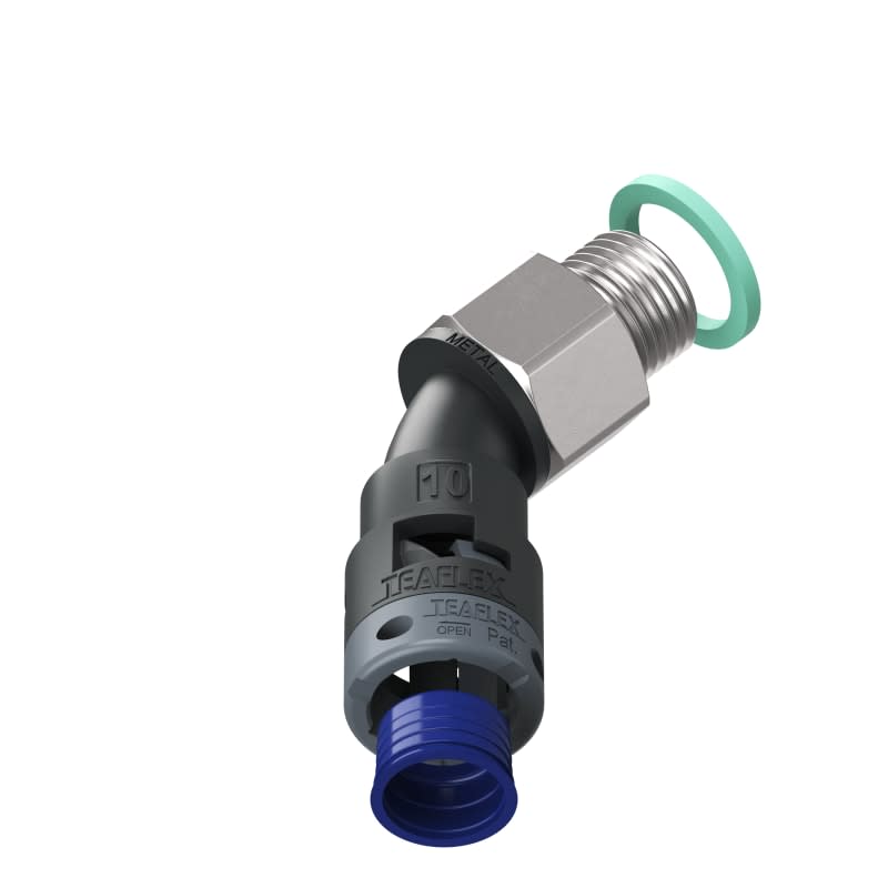 TEAFLEX - CURVA 45 IP68 BF10 PG09 NERO M8BBF10P09