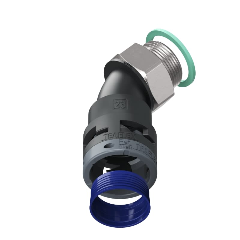 TEAFLEX - CURVA 45 IP68 BF23 PG21 NERO M8BBF23P21