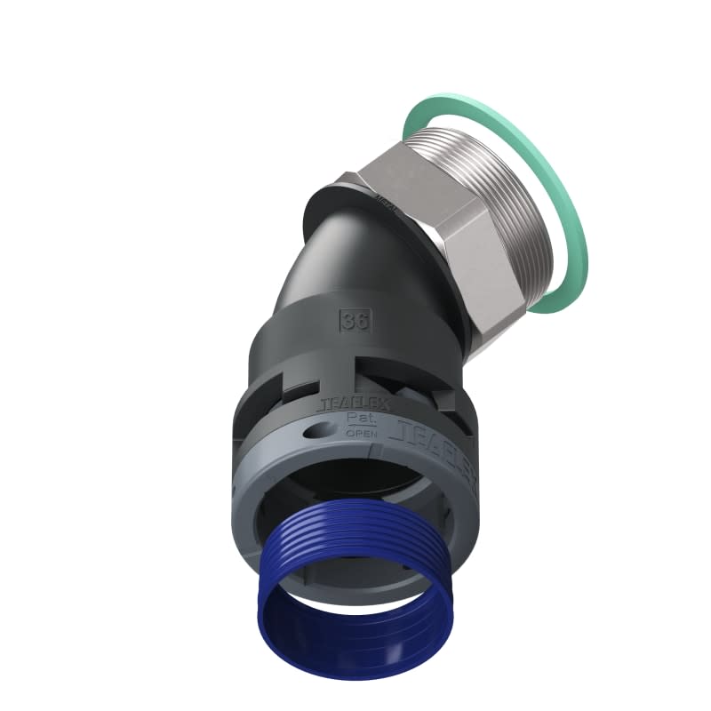 TEAFLEX - CURVA 45 IP68 BF36 M50  NERO M8BBF36M50