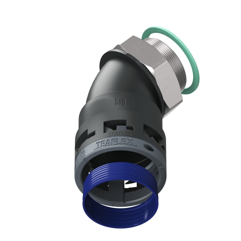 TEAFLEX - CURVA 45 IP68 BF48 M50 NERO M8BBF48M50