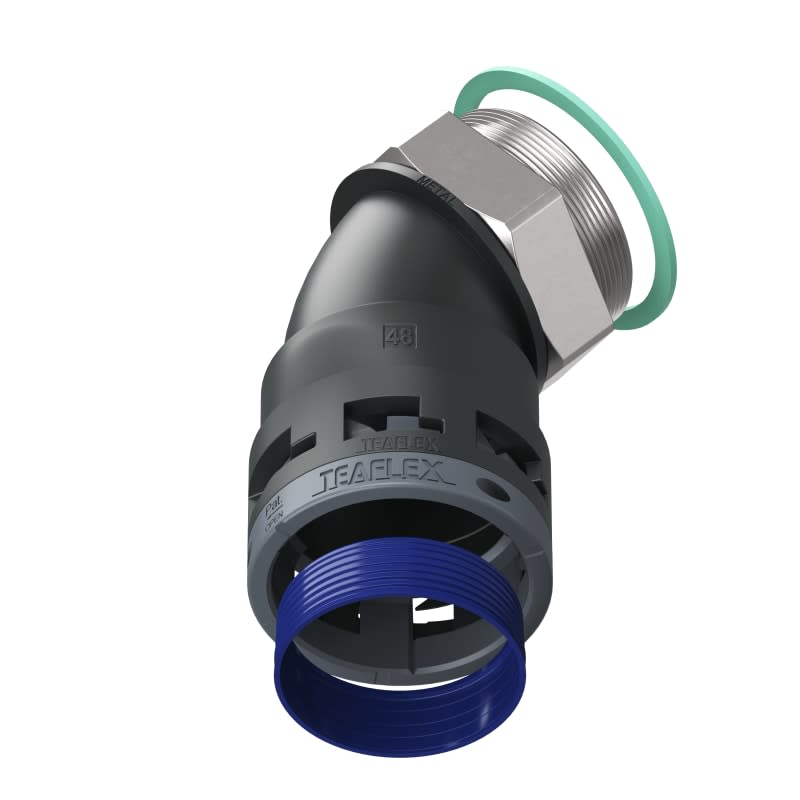 TEAFLEX - CURVA 45 IP68 BF48 PG48 NERO M8BBF48P48
