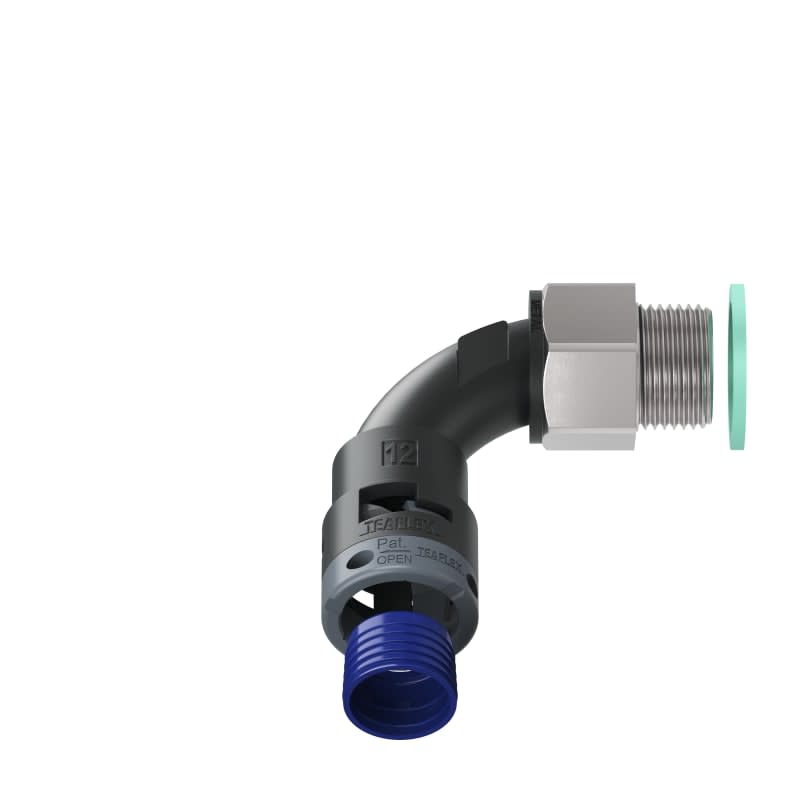 TEAFLEX - CURVA 90 IP68 BN12 M20 NERO M8BBN12M20