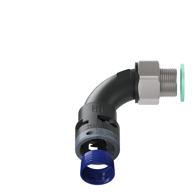 TEAFLEX - CURVA 90 IP68 BN17 PG13 NERO