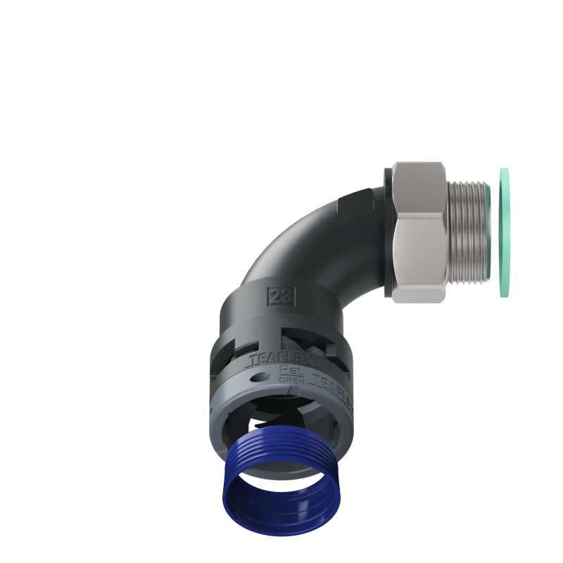 TEAFLEX - CURVA 90 IP68 BN23 PG21 NERO