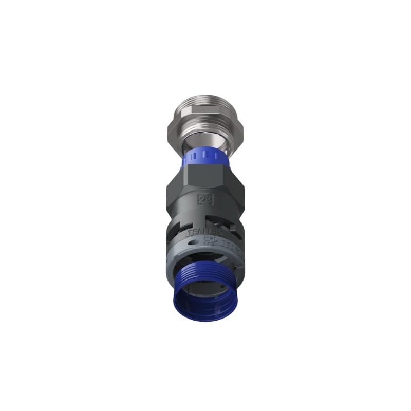 TEAFLEX - Raccordo pressacavo 23ISO32 diritto con filetto metallico IP68/IP69K.