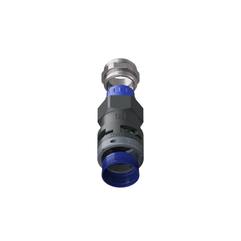 TEAFLEX - Raccordo pressacavo 23PG21 7-10,5 SR diritto con filetto metallico IP68/IP69K.