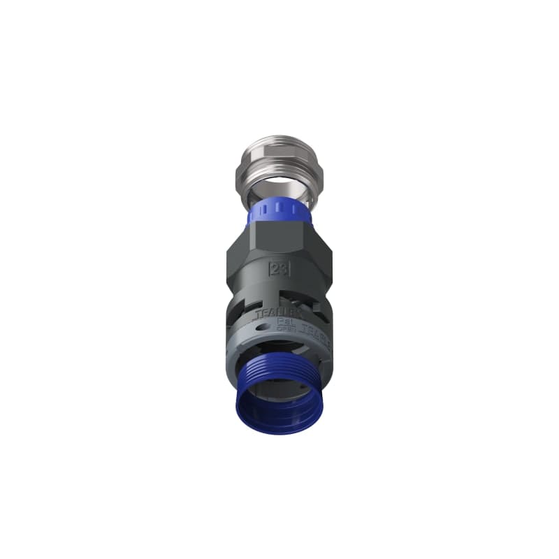 TEAFLEX - Raccordo pressacavo 23PG21 diritto con filetto metallico IP68/IP69K.