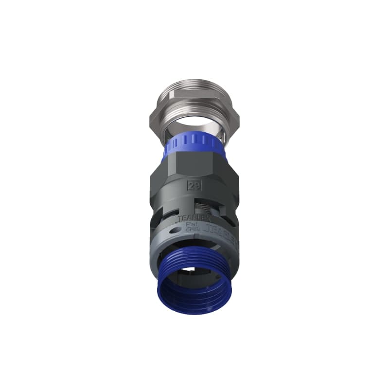 TEAFLEX - Raccordo pressacavo 29ISO40 diritto con filetto metallico IP68/IP69K.