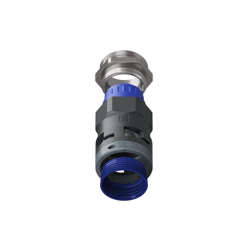 TEAFLEX - Raccordo pressacavo 29ISO40 17 diritto con filetto metallico IP68/IP69K -20,5.