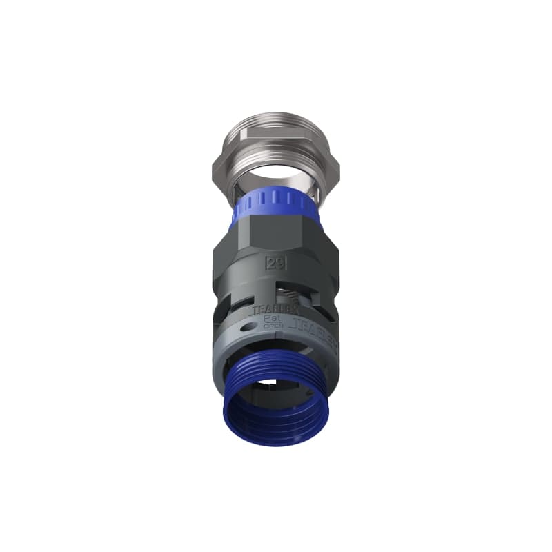 TEAFLEX - raccordo press 29iso40 24-28 sr diritto con filetto metallico ip68/ip69k